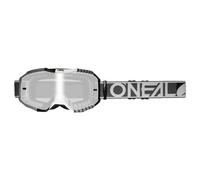 O'NEAL | Gafa Bicicleta y Motocross | MX MTB DH FR | Lente resistente agli attacchi con trattamento antivaho, 100% protezione UV | Gafa B-10 DUPLEX V.24 | Unisex | Gris Negro Blanco | Talla única