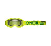 Oneal B-10 Solid Clear Occhiali da motocross per bambini, giallo