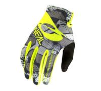 O'NEAL | Guanti Ciclismo e Motocross | MX MTB DH FR Downhill Freeride | Materiali resistenti e flessibili, palmo ventilato | Matrix Glove Camo V.22 | Adulto | Grigio Giallo Neon | Taglia XL