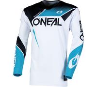 Oneal Hardwear Air Slam Maglia da motocross, bianco/nero/turchese, Taglia M