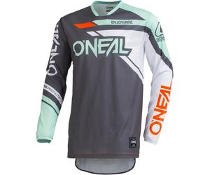 Oneal Hardwear Rizer Maglia motocross, grigio-verde, taglia M per maschi
