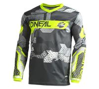 O'NEAL Jersey Maglia Element Camo V.22, Grigio/Giallo Fluo, M, Uomo