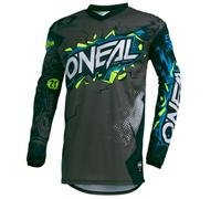 ONeal Element Villain, maglia bambini XL male Grigio/Blu/Bianco