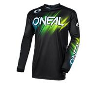 Oneal Element Voltage Maglia Motocross, nero-verde, taglia L