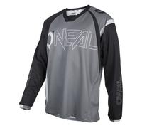 O'Neal | Maglia da Mountain Bike | MTB Mountain Bike DH Downhill FR Freeride | Tessuto Traspirante, Massima libertà di Movimento | Element FR Jersey Hybrid | Adulto | Nero Grigio | Taglia M