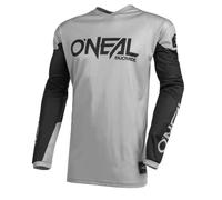 O'NEAL | Maglia Motocross | Enduro MX | Materiale Traspirante, Protezione Gomiti Imbottita, vestibilità per la Massima libertà di Movimento | Element Jersey Threat | Adulto | Grigio Nero | Taglia S