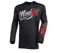 O'NEAL | Maglia Motocross | Enduro MX | Tessuto Traspirante, Protezione Gomiti Imbottita, Taglio specifico da Donna | Maglia Element Rose Donna | Donna | Nero Rosso | Taglia L