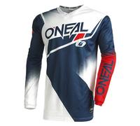 Oneal Element Racewear V.22 Maglia motocross, bianco-rosso-blu, taglia M