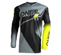 Oneal Element Racewear V.22 Maglia motocross, nero-grigio-giallo, taglia M