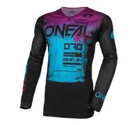 Oneal Mayhem Scarz Maglia Motocross, nero-blu-porpora, taglia 2XL