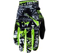 O'Neal Guanti Matrix Youth Glove Attack – per bambini, palmo ventilato, Nero/Giallo Fluo S