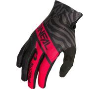 Oneal Matrix Shocker Guanti da motocross per bambini, nero-rosso, taglia L