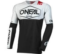 Oneal Mayhem Hexx Maglia Motocross Giovanile, Bianco/nero, Taglia XL