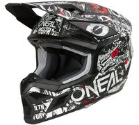 ONeal 3SRS Attack, casco da motocross XS female Opaco Nero/Bianco/Rosso/Grigio