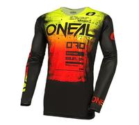 Oneal Mayhem Scarz Maglia Motocross, nero-rosso-giallo, taglia L