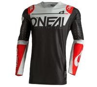 O'NEAL | Nuovo | Motocross Shirt Manica Lunga | MX MTB| Maglia da Ciclismo Completamente Nuova con Materiali migliorati e Resistenti | Prodigy Jersey Five One | Adulto | Nero Grigio Rosso | Taglia XL