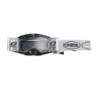 ONeal B-30 Hexx V.22 Roll-Off, occhiali Taglia unica male Nero/Bianco Trasparente