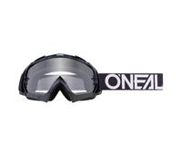 O'NEAL | Occhiali da bici e motocross | MX MTB DH FR Freeride | Lenti 3D di alta qualità da 1,2 mm per la massima chiarezza, protezione UV | Occhiali B-10 | Adulto Unisex | Nero Bianco | Taglia unica