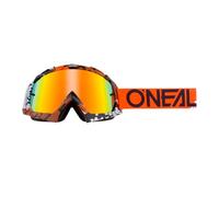 O'NEAL | Occhiali da bici e motocross | MX MTB DH FR | Lenti 3D di alta qualità da 1,2 mm per la massima chiarezza, protezione UV | Occhiali B-10 | Adulto Unisex | Arancione Bianco | Taglia unica