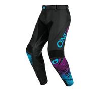 O'NEAL | Pantaloni da Motocross | Enduro Moto | Tessuto Denari Resistente, Elevata libertà di Movimento, vestibilità Atletica | Mayhem Scarz Pants V.24 | Adulto | Nero Bianco