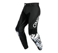 O'NEAL | Pantaloni da Motocross | Enduro Moto | Tessuto Denari Resistente, Grande libertà di Movimento, vestibilità Atletica | Mayhem Scarz V.24 Pants | Adulto | Nero Bianco | Taglia 36