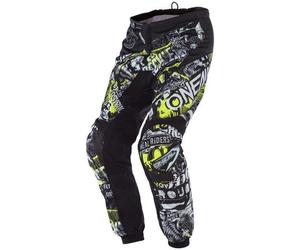 O'Neal Pantaloni Motocross 2024 Element Attack Youth Nero Giallo MX Kids Junior