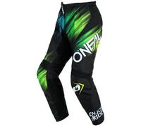 O'Neal Pantaloni Motocross Element Voltage Nero Verde Off Road MX Enduro Quad