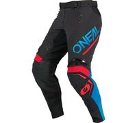 O'Neal Pantaloni Motocross Prodigy Five Four 2025 Nero Blu Off-Road MX Quad ATV