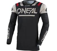 Oneal Prodigy Five Four Maglia da motocross, nero-rosso-beige, taglia L per maschi