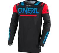 Oneal Prodigy Five Four Maglia da motocross, nero-rosso-blu, taglia 2XL per maschi