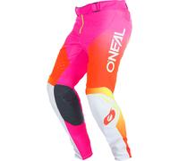 Oneal Prodigy Five Six V.27 Pantaloni da motocross, bianco/rosa/giallo, Taglia 28