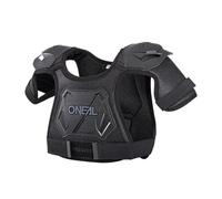 O'NEAL | Protezione del petto | Bambini | Motocross Enduro | Mesh e schiuma perforante, regolabile con cintura e polsini, età 4-9 | Pee Wee Chest Guard | Nero Bianco | Taglia M/L