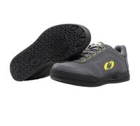 O'NEAL | Scarpe Mountain Bike | MTB Downhill Freeride | Vegan | SPD Pedal Plate Compatible, Tomaia: PU Resistente e Leggero, Traspirante | Pinned SPD V.22 Shoe | Adulto | Grigio Giallo Neon | 39