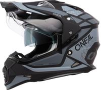 O'NEAL | Casco moto | Enduro Moto | Aperture di ventilazione per il massimo flusso d'aria e raffreddamento, guscio in ABS, parasole integrato | Sierra Helmet R V.24 | Adulto | Nero Grigio | Taglia M
