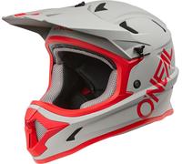 Oneal Sonus Casco da discesa, grigio-rosso, taglia XS per maschi