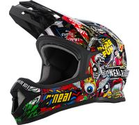 ONeal Sonus Crank, casco da bici per bambini L male Nero/Rosso/Verde/Giallo