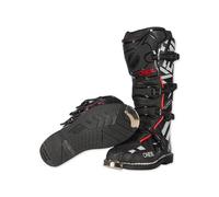 O'NEAL | Stivali Motocross | MX Enduro | Protezione suola in metallo, fibbie facilmente regolabili | TRIBUTE Boot SQUADRON V.21 | Adulto | Nero/Grigio | Taglia 45/11