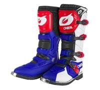Oneal Rider Pro Stivali Motocross, rosso-blu, taglia 45 per maschi