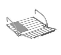 ONEBO 1 Pezzi Grigio Stendino da termosifone,Estensibile davanti e dietro e a sinistra Stendino da Balcone,Stendino,Per Calorifero,per Balconi, Ringhiere e Termosifone(59 * 38cm)