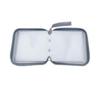 ONEBO 1 Pezzi Plastica Dura da Porta CD Borsa, custodia CD, organizer portatile a portafoglio,Ideale per la casa, il viaggio e l'auto(40 Capacità, Argento)