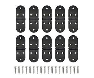 ONEBO 10 Cerniere Con 60 Viti per Cerniere, Cernieres per Ante Cucina per Legno, Finestre, Tavoli Pieghevoli, Armadi, Antes di Cucine e Armadi (Nero)