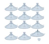 ONEBO 12 Pezzi Plastica Sucker Pad Senza Ganci Trasparente PVC,con Filettatura M5,Senza Ganci Trasparente PVC,Per Mobili, Cucina e Vetro, Ecc (8 * 60mm)