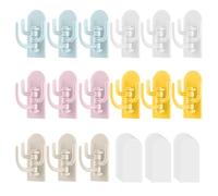 ONEBO 15 Pezzi Ganci Autoadesivi,Ganci per Accappatoio Bagno,Gancis Senza Chiodi,Appendi porta asciugamani,per Cucina Bagno Porta Asciugamano Cappotto Chiave