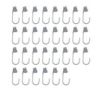 ONEBO 30 Pezzi Ganci a Spirale,Gancio Per Corde Elastiche,Ganci per corda elastica a spirale,per Tende, Teloni, Manifesti, Nette(3mm,Argento)