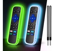 ONEBOM Roku - Cover per telecomando (2 pezzi) per telecomando TCL Roku Smart TV Steaming Stick Remote, custodia in silicone Roku TV che si illumina al buio (tutti possono brillare)