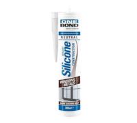 OneBond Silicone Neutro per Finestre e Metalli, 300ml, Marrone Scuro 8017, Resistente ai Raggi UV