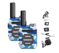 Onecandforal Walkie Talkies, Waterproof & Shock Resistant Walkie, Rechargeable Portable Communication Devices for Outdoor Work, Hiking, and Travel (Camo Blue,2pcs)
