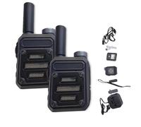 Onecandforal Walkie Talkies, Waterproof & Shock Resistant Walkie, Rechargeable Portable Communication Devices for Outdoor Work, Hiking, and Travel (Gray,2pcs)
