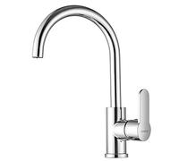 ONECE Rubinetto Cucina, Monocomando Miscelatore con Beccuccio Girevole a 360°, Rubinetti Lavello Acciaio Inox 304, Acqua Fredda e Calda, Aeratore Rimovibile, Cromato