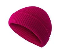 OneChance Berretto lavorato a maglia per uomo e donna, morbido berretto invernale, caldo, berretto unisex per inverno e autunno, rosa rossa, 56/58 IT
